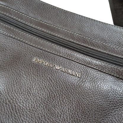 EMPORIO ARMANI Brown Leather Shoulder Bag