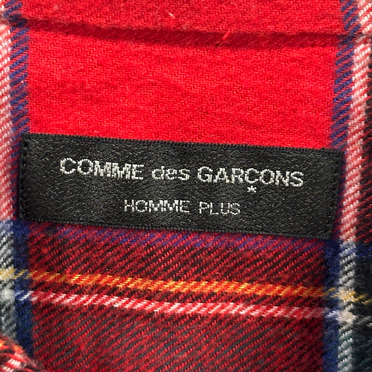 CDG HOMME PLUS 04AW Floral Check Flannel Shirt Red Size FREE
