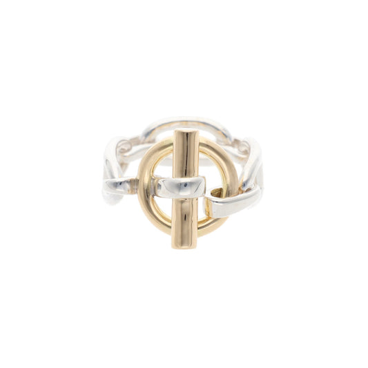 Hermes HERMÈS Silver Gold Ring