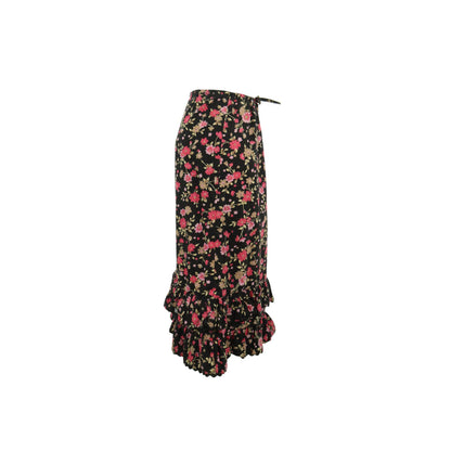 NICOLE Black Pink Midi Skirt