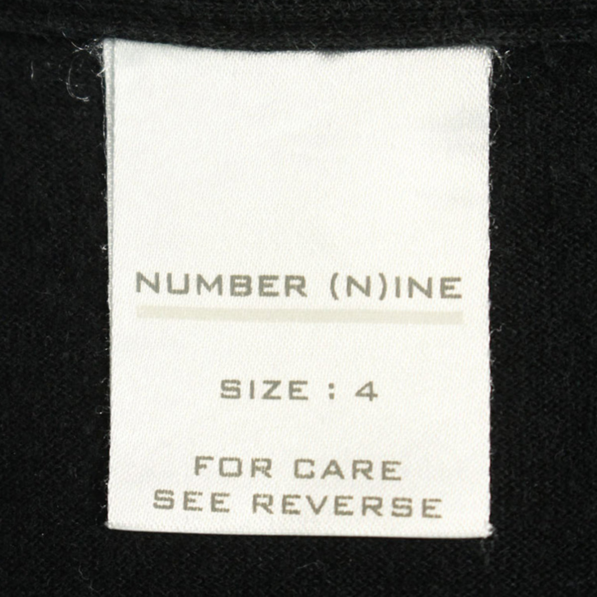 NUMBER (N)INE 2002 S/S Black Jacket Size 4