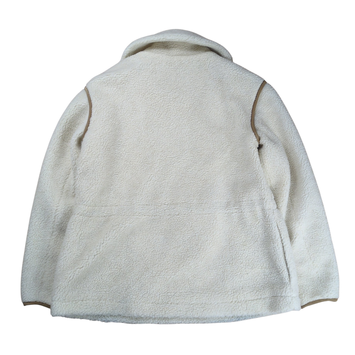 Coach Signature Pattern High Neck Fleece Jacket White Size S