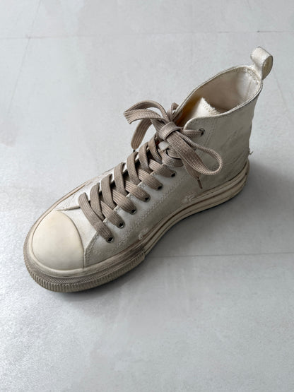 Dsquared2 Beige Distressed Sneakers Size EU 42