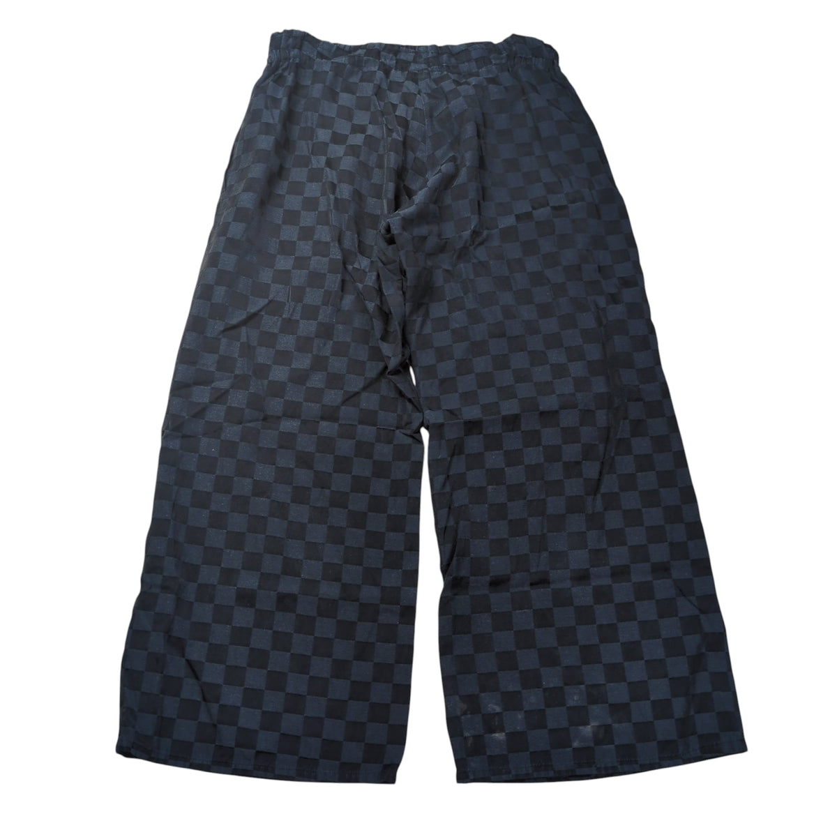 Limi Feu Black Block Check Wide Easy Cotton Pants Size S