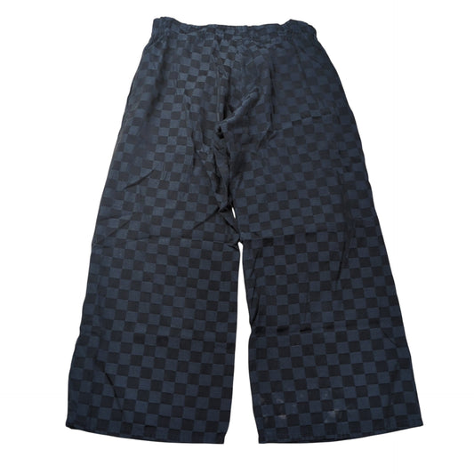 Limi Feu Black Block Check Wide Easy Cotton Pants Size S