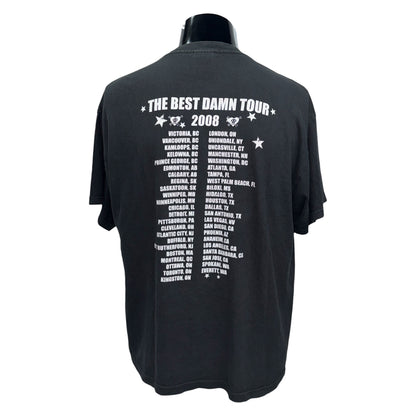 AVRIL LAVIGNE 08 "BEST DAMN TOUR" Photo Black T-Shirt Size L