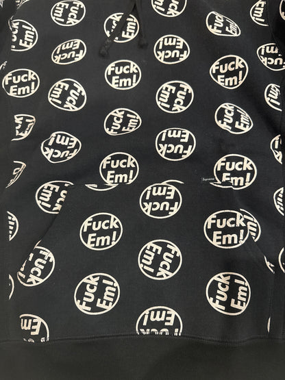 Supreme Fuck Em Pullover Hoodie Black Size M