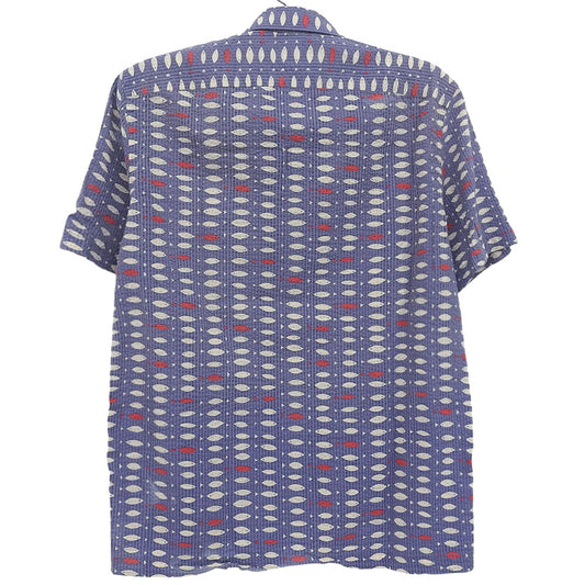 RRL Seersucker Fish Camp Shirt Light Purple Size M