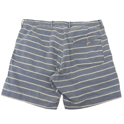 RRL Batik Striped Distressed Denim Shorts Blue Size 32