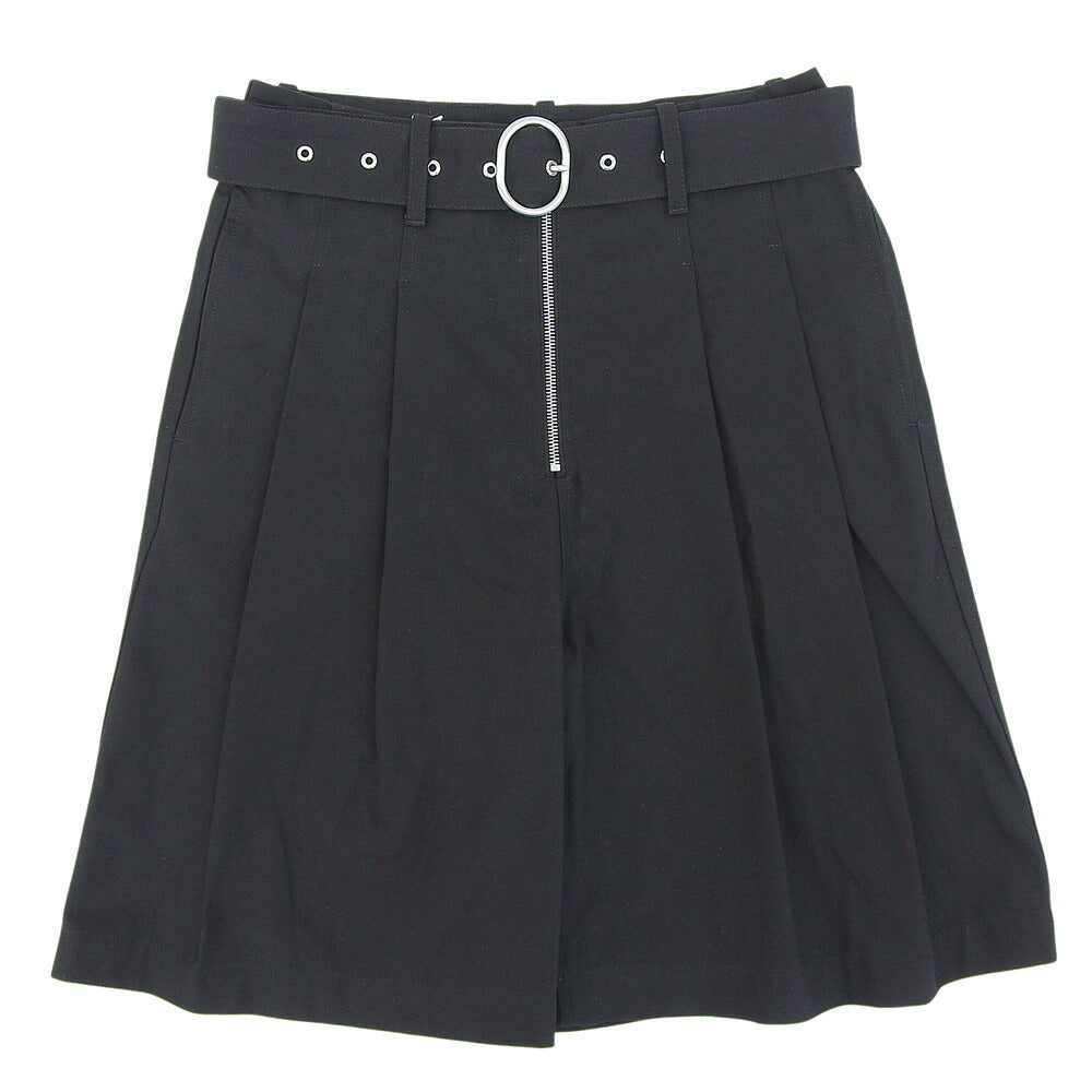 JIL SANDER+ Belted Cotton Shorts Black Size 44