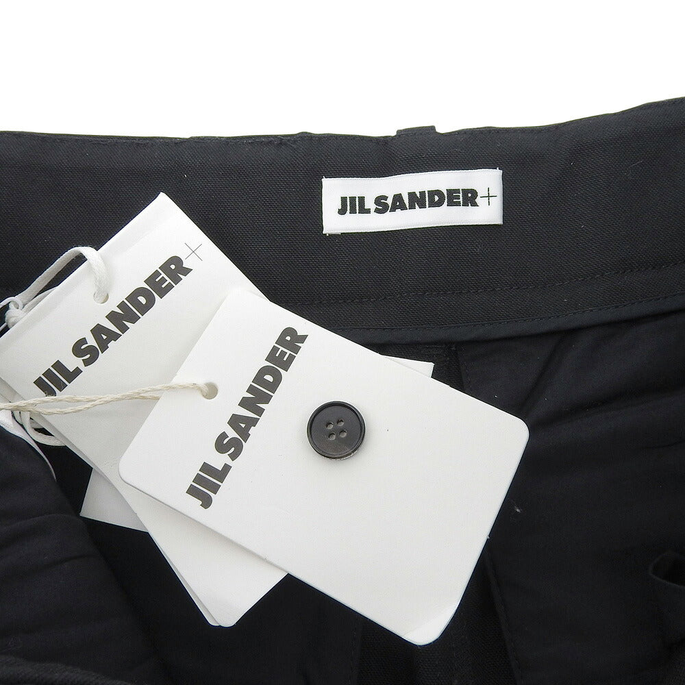 JIL SANDER+ Belted Cotton Shorts Black Size 44
