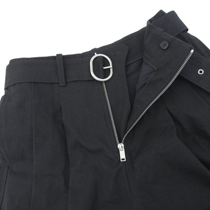 JIL SANDER+ Belted Cotton Shorts Black Size 44