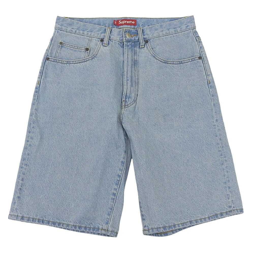 Supreme 25SS Baggy Wide Denim Shorts Light Blue Size 30