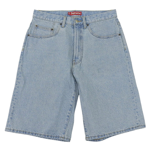 Supreme 25SS Baggy Wide Denim Shorts Light Blue Size 30