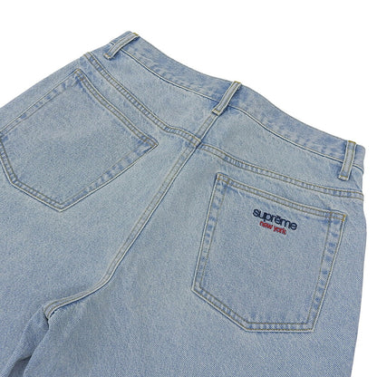 Supreme 25SS Baggy Wide Denim Shorts Light Blue Size 30