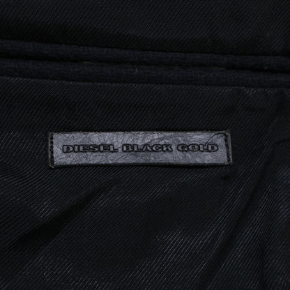DIESEL BlackGold Wool Chester Coat Black Size 44