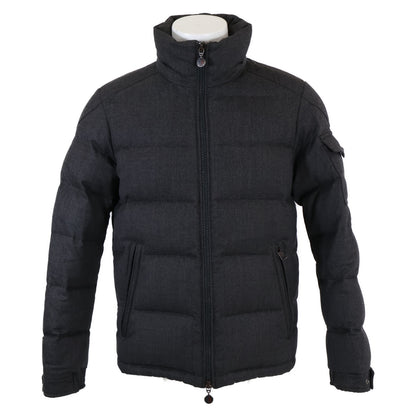 MONCLER MONTGENEVRE Wool Short Down Jacket Gray Size 2