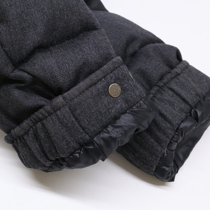 MONCLER MONTGENEVRE Wool Short Down Jacket Gray Size 2
