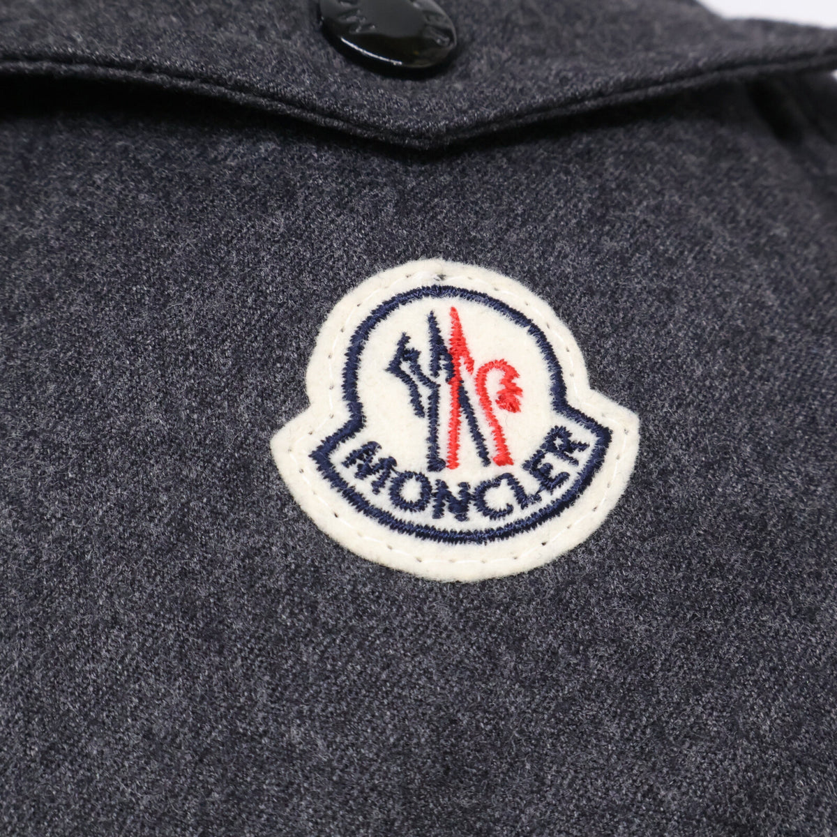 MONCLER MONTGENEVRE Wool Short Down Jacket Gray Size 2