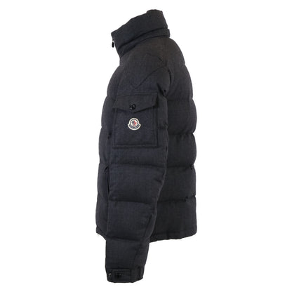 MONCLER MONTGENEVRE Wool Short Down Jacket Gray Size 2