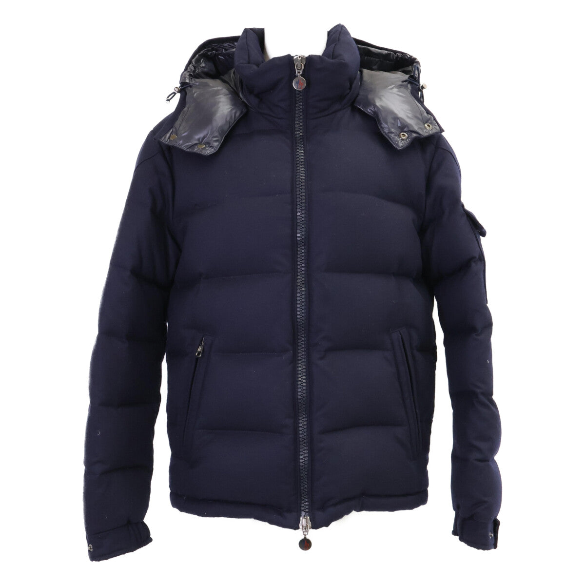 MONCLER Montgenevre Wool Down Jacket Navy Blue Size 0