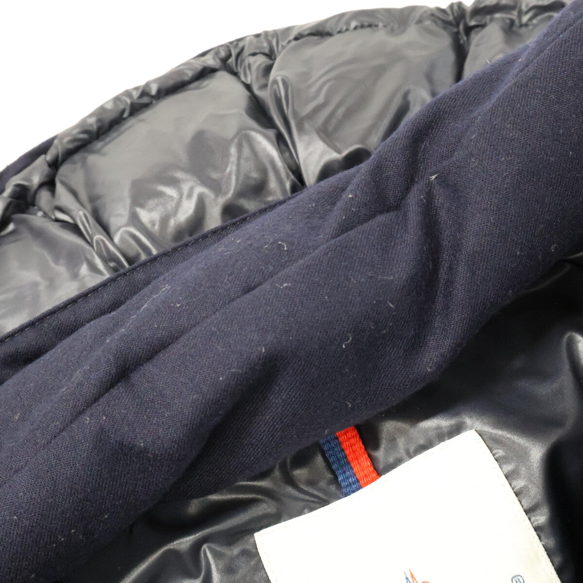 MONCLER Montgenevre Wool Down Jacket Navy Blue Size 0