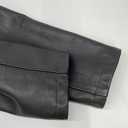 Y's for men Black Red Arm Leather Check No Jacket Size