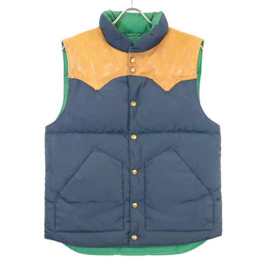 RRL Rocky Mountain Reversible Down Vest Green/Navy Size S