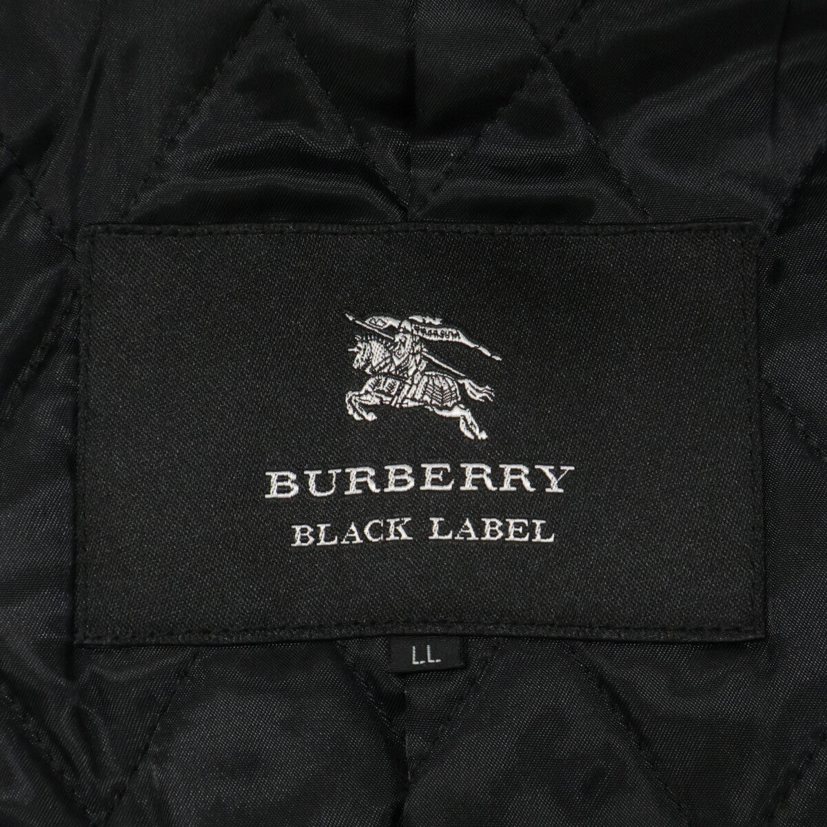 Burberry Black Label Lamb Leather Rabbit Coat Black Size LL