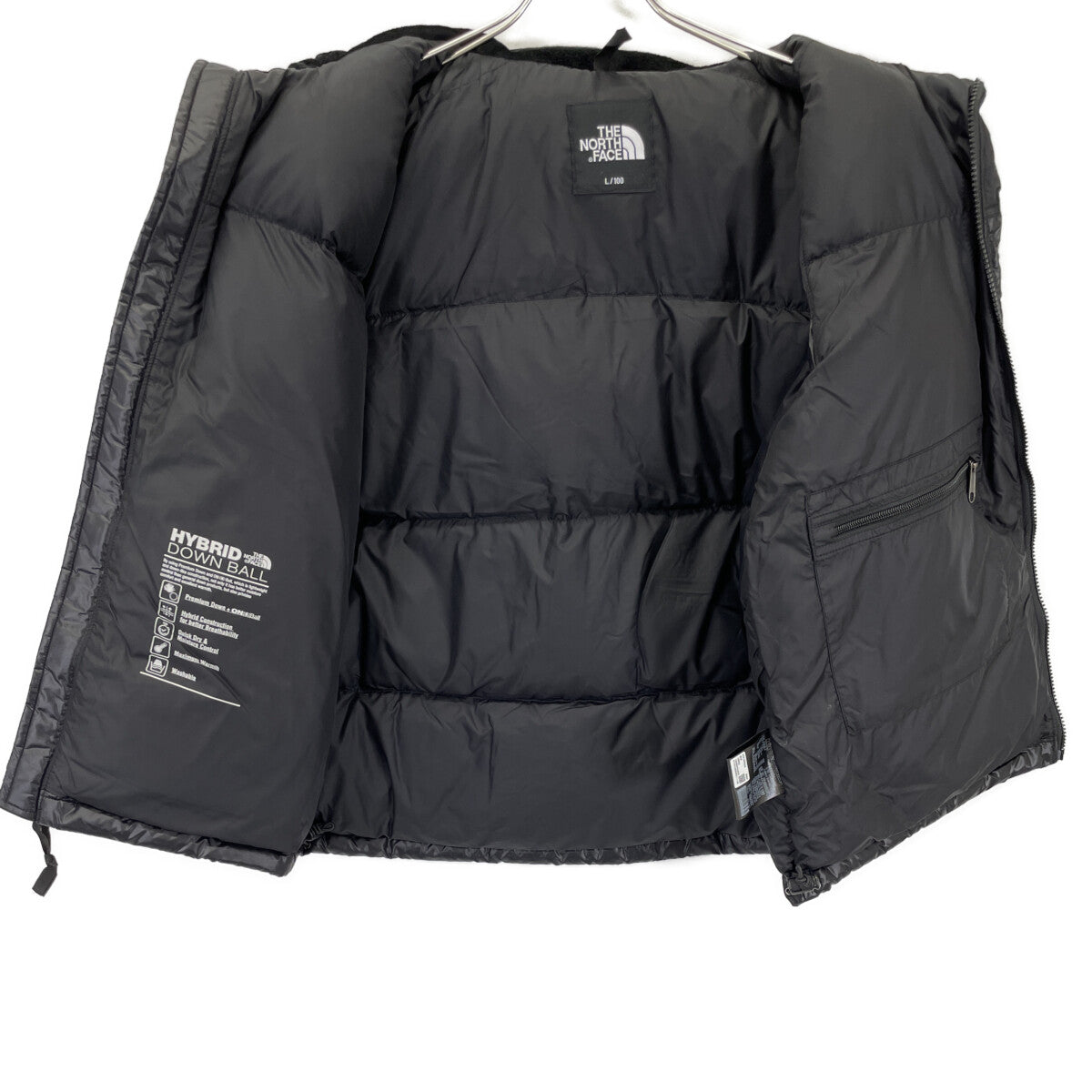 THE NORTH FACE Black Nuptse Hybrid Down Vest Size L