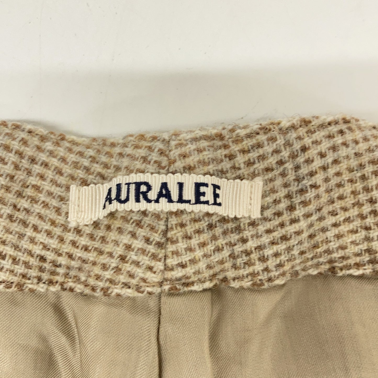 AURALEE A22AP02DT Wool Hairline Light Tweed Pants Size 3