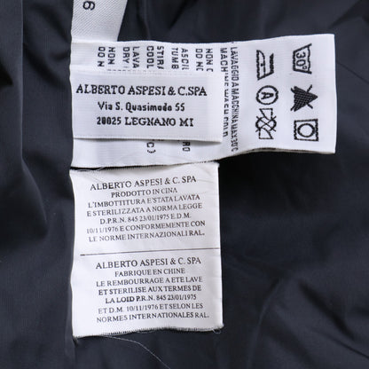 ASPESI OI22 Grey Chesterfield Quilted Down Coat Size L