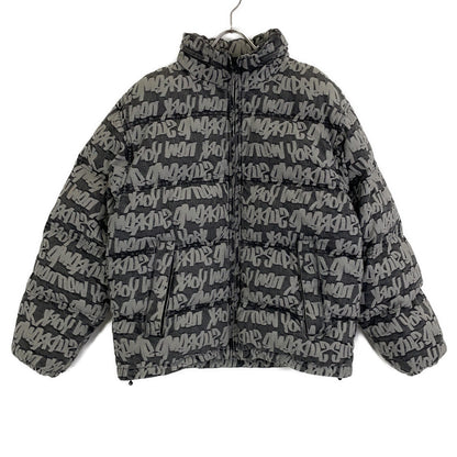 Supreme 22SS Gray Fat Tip Jacquard Puffer Jacket Size M