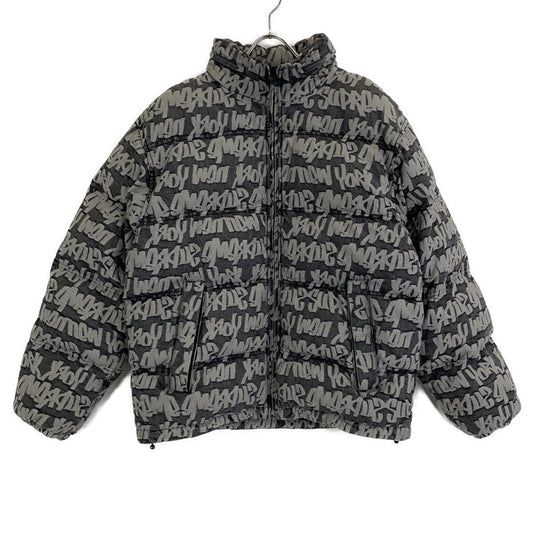 Supreme 22SS Gray Fat Tip Jacquard Puffer Jacket Size M