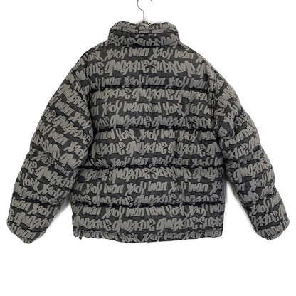 Supreme 22SS Gray Fat Tip Jacquard Puffer Jacket Size M