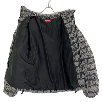 Supreme 22SS Gray Fat Tip Jacquard Puffer Jacket Size M