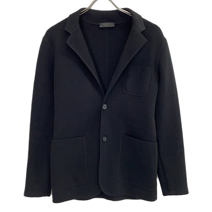 PRADA Black 0000ET Wool Single Jacket Size 44