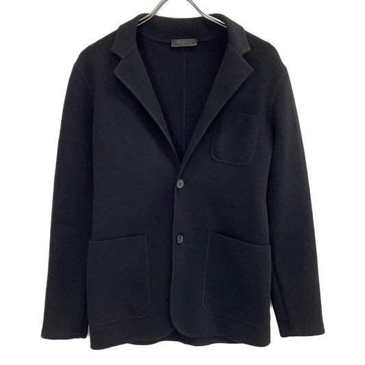 PRADA Black 0000ET Wool Single Jacket Size 44
