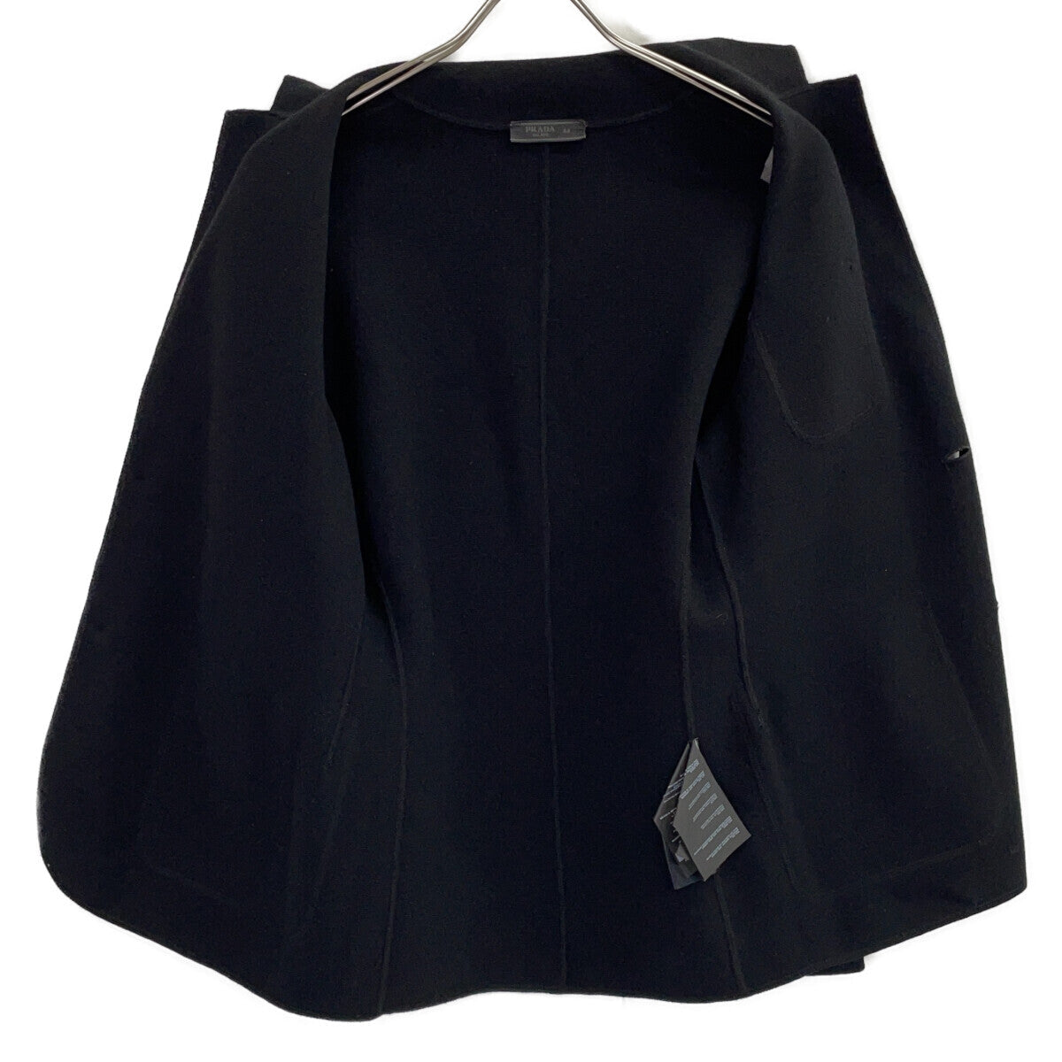 PRADA Black 0000ET Wool Single Jacket Size 44