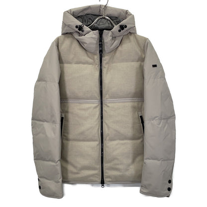 DUNO Gray Wool Nylon Hooded Down Coat Size M