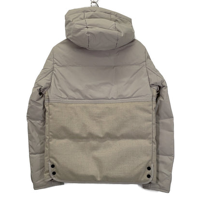 DUNO Gray Wool Nylon Hooded Down Coat Size M