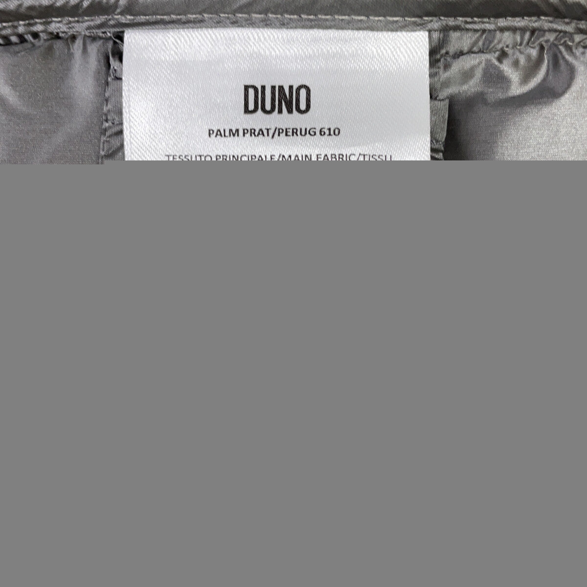 DUNO Gray Wool Nylon Hooded Down Coat Size M