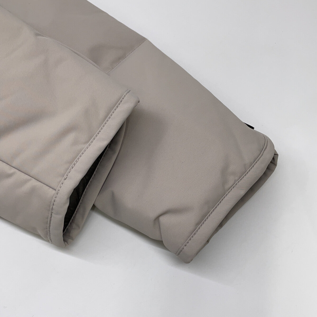 DUNO Gray Wool Nylon Hooded Down Coat Size M