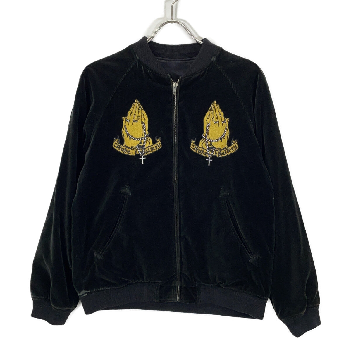 RUDE GALLERY Black Velour Maria Souvenir Jacket Size 2