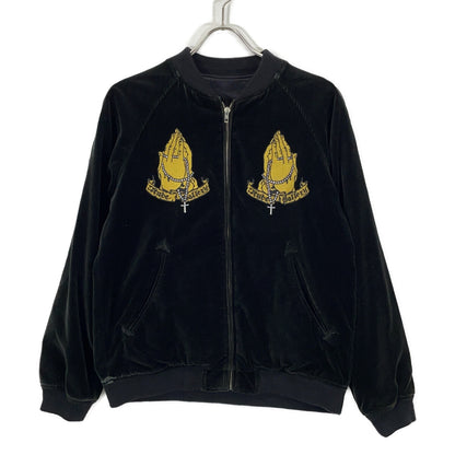 RUDE GALLERY Black Velour Maria Souvenir Jacket Size 2