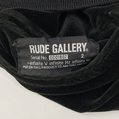 RUDE GALLERY Black Velour Maria Souvenir Jacket Size 2