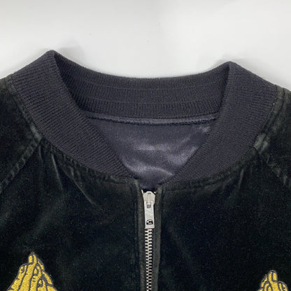RUDE GALLERY Black Velour Maria Souvenir Jacket Size 2