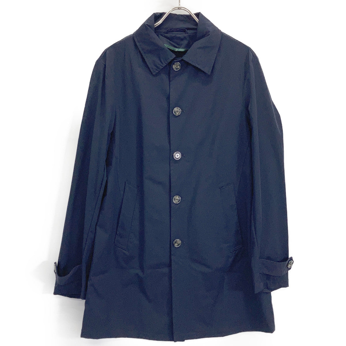 BARBA Navy SPOLVERINO Stretch Nylon Half Coat Size 48
