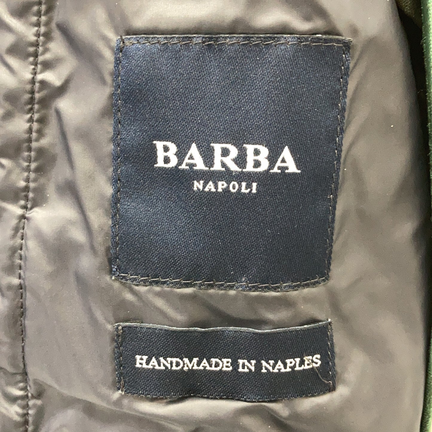 BARBA Navy SPOLVERINO Stretch Nylon Half Coat Size 48