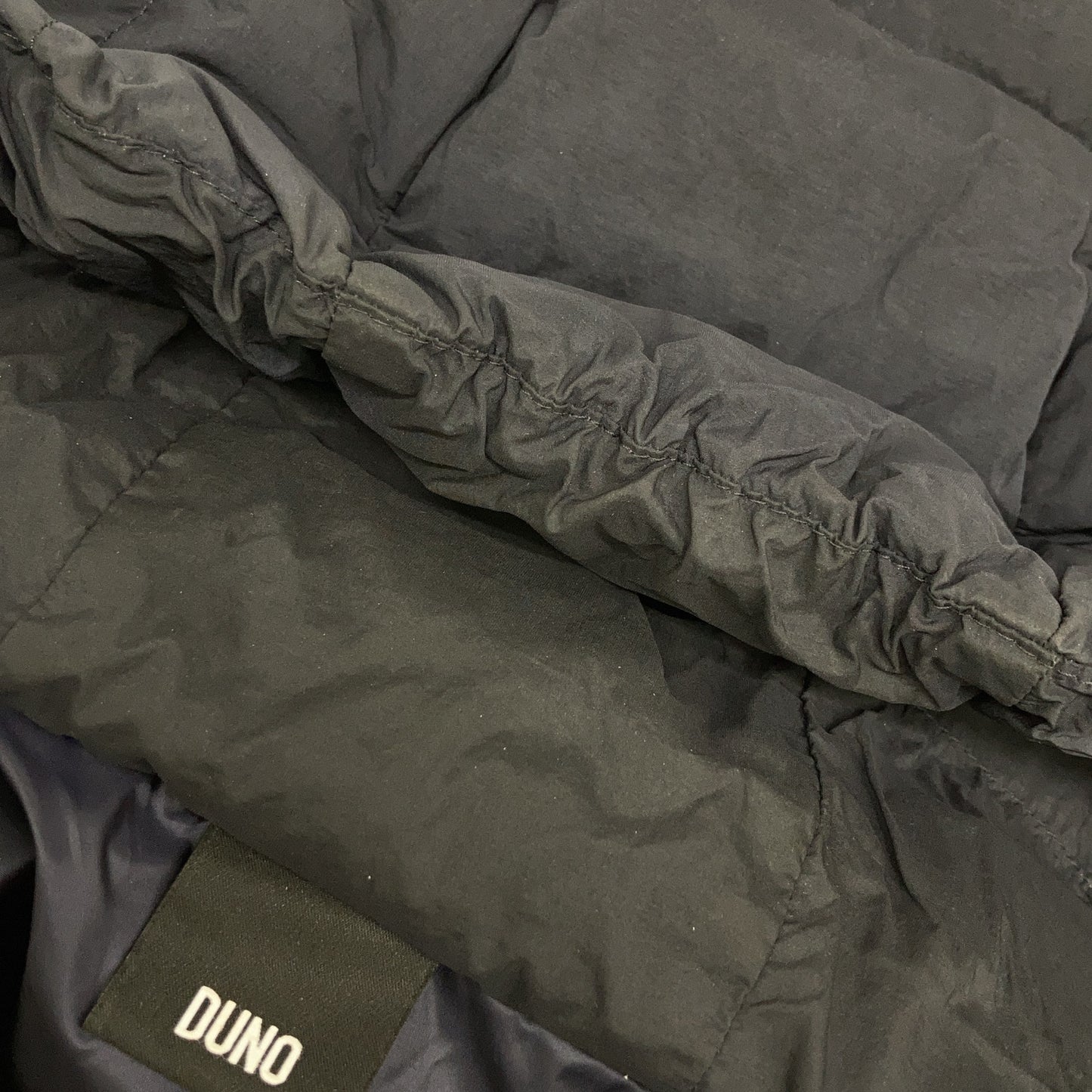 DUNO Navy GIANT Paneled Hooded Down Jacket Size 46